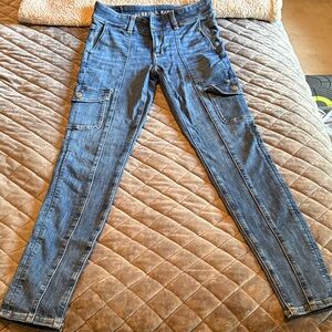 American Eagle Outfitters Dark Blue High-Rise Jeggings 4L